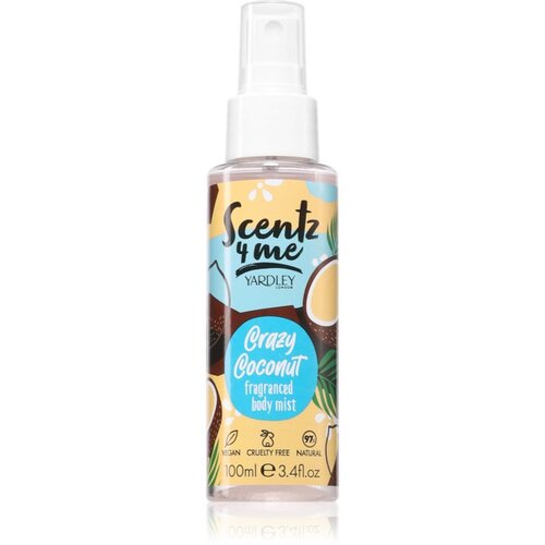 Yardley Scentz 4 Me Crazy Coconut meglica za telo za ženske 100 ml Cene