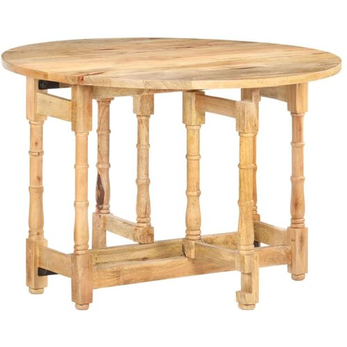  Jedilna miza okrogla 110x76 cm trden mangov les, (20711012) Slike