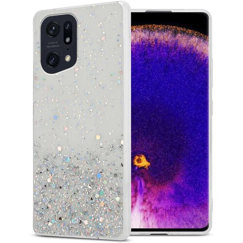 Cadorabo Ohi&scaron;je, združljivo z Oppo FIND X5 PRO in prozorna z ble&scaron;čicami - Za&scaron;čitni ovitek iz prožnega silikona TPU s svetlečimi ble&scaron;čicami, (20860370) Cene