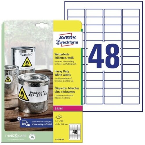  Etikete zweckform l4778 1/20 45,7x21,2mm ZWECKFORM1 Cene