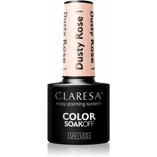 Claresa SoakOff UV/LED Color Dusty Rose gel lak za nokte nijansa 1 5 g