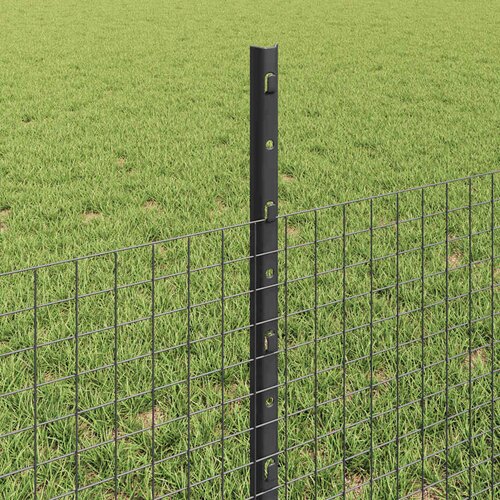  Zatvorena žičana ograda s postovima 100 x 0,5 m Siva Mreža Slike