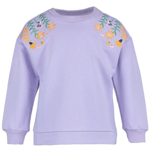Trendyol Lilac Flower Embroidered Girl Knitted Slim Sweatshirt Slike