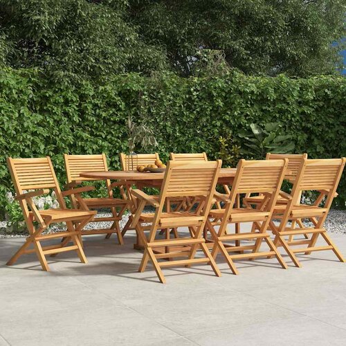  Sklopive vrtne stolice 8 kom 55x62x90 cm od masivne tikovine Cijene