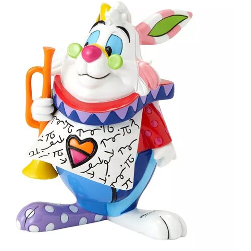 Romero Britto White Rabbit Mini Figurine Cene