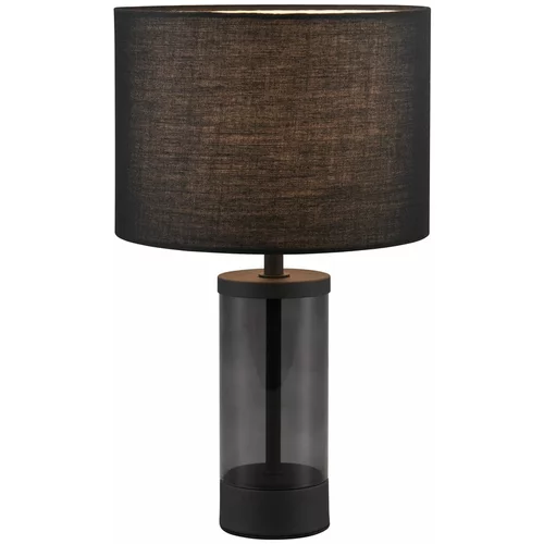 Tri O Crna stolna lampa s tekstilnim sjenilom (visina 33,5 cm) Grazia –