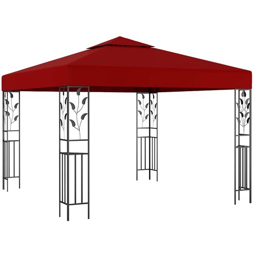vidaXL paviljon 3x3 m vinsko rdeč Cene