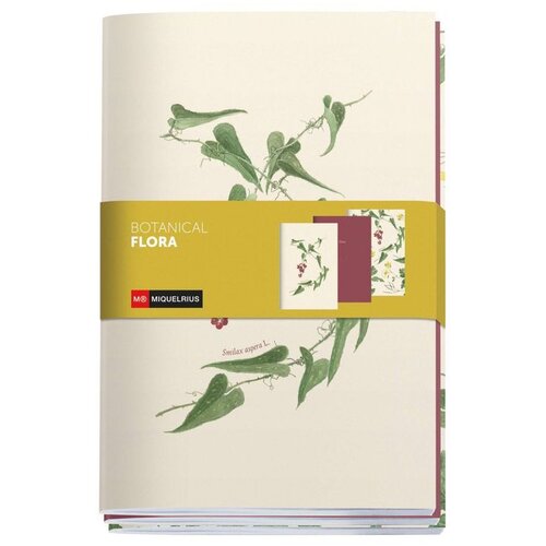  Set bilježnica Miquelrius 142x210 mm Botanical Flora &amp;Scaron;ivane (crte, čista, točkice) 3/1 MR8326 Slike