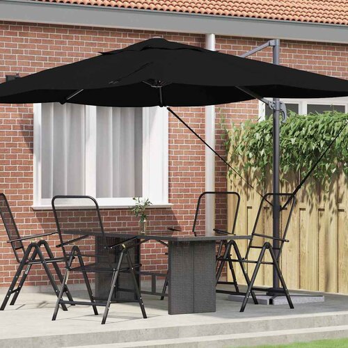  Suncobran Crna 351 x 250 x 260 cm Poliester i aluminij Cene