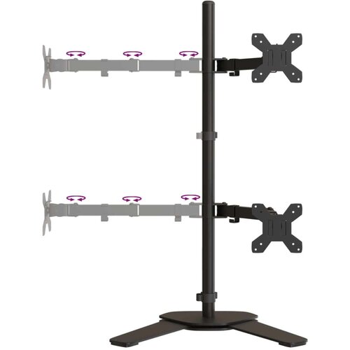  Nosač za monitor crni čelični VESA 75/100 mm Slike