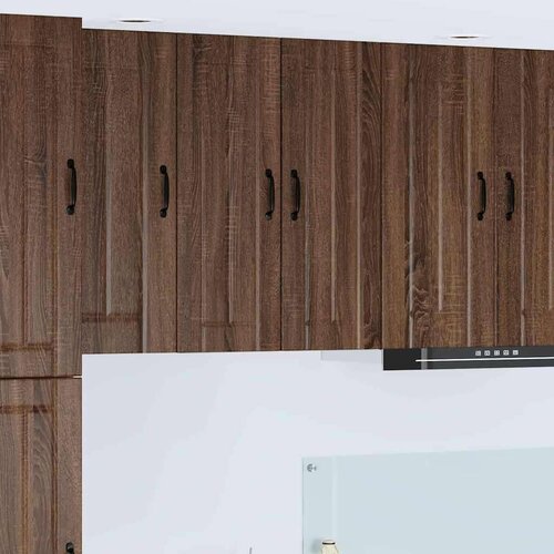  Zidni kuhinjski ormarić Zidne 2 pcs Smeđi hrast 30 x 31 x 80 cm Cene
