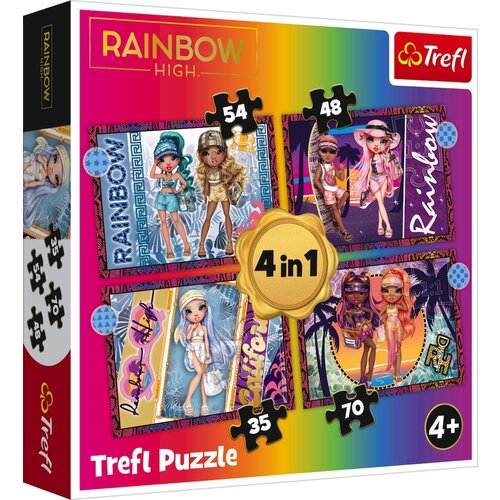 Trefl 4in1 Puzzle Set - Rainbow High - 1 set. Cene
