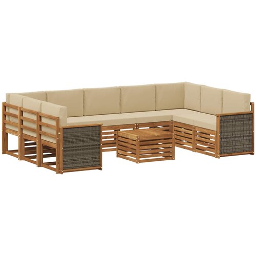  Set vanjskih sofa 10 kom. Prirodna Slike
