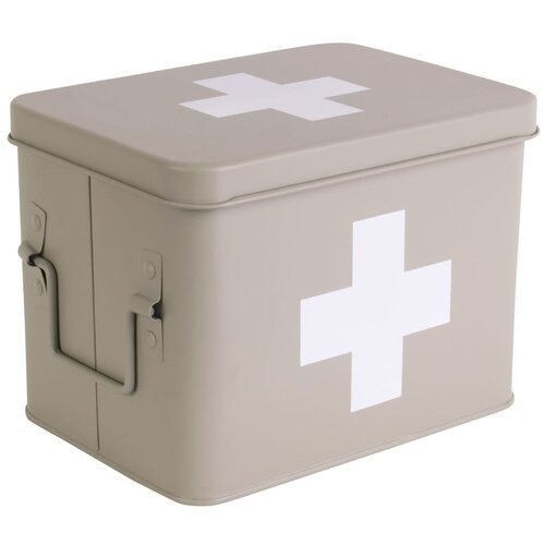 PT LIVING Bež metalna kutija prve pomoći Medicine, &amp;scaron;irina 21,5 cm Slike