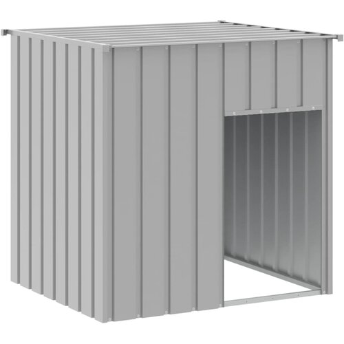  Kućica za pse s krovom svijetlosiva 110x103x109 cm pocinčani čelik Slike