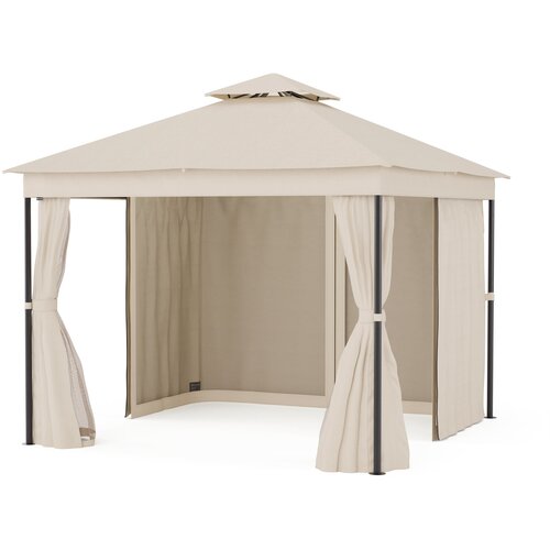 Blumfeldt Gazebo Mondo Dual 3x3 z dvojno streho in mrežo proti žuželkam Cene