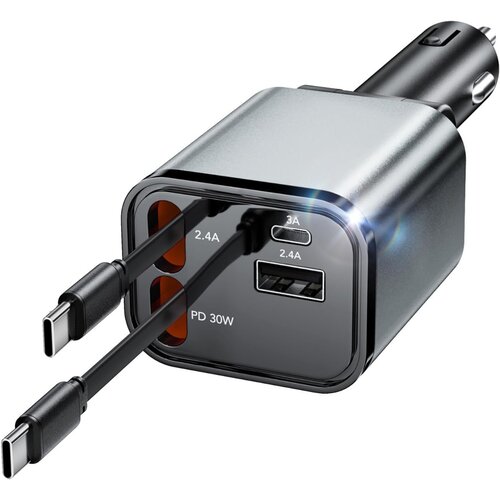INF Zložljiv avtopolnilnik z 2 USB-C izhodoma, 50 W in raz&scaron;iritvijo 2+2, (5000505601) Cene