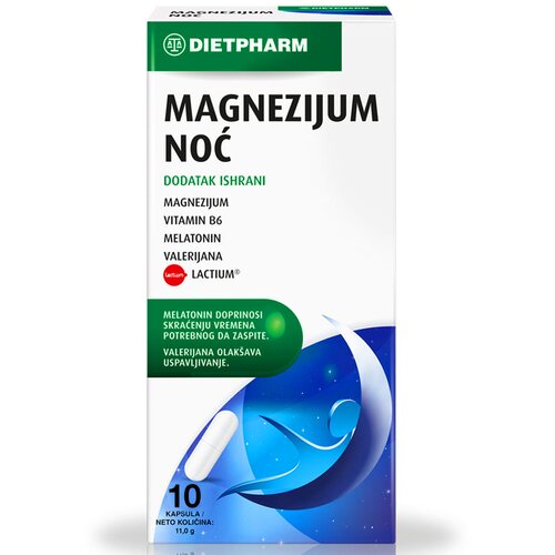Dietpharm kompleks sa magnezijumom, melatonimom, valerijanom i vitaminom B6 10 kapsula 112455 Cene