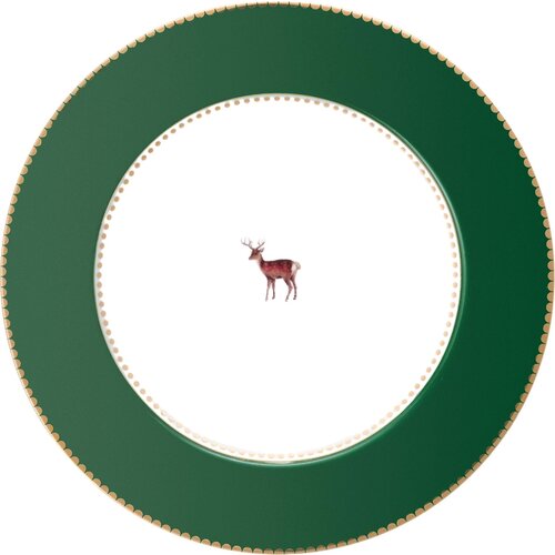 Pip Studio Love Birds - krožnik Deer Dark Green - 17 cm Slike
