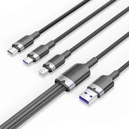 Vention Kabal USB-A na USB-C Lightning Micro 3u1 120W 1.5 crni Cijene