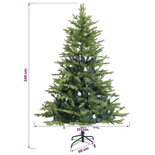  Umjetno božićno drvce s nogom 240 cm 300 LED lampica - Zelena 240 cm s LED svjetlima Slike