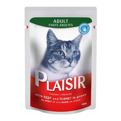 Plaisir sos za mačke, ukus govedine i ćuretine, 100g Slike