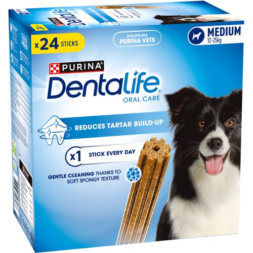 3 + 1 gratis! Purina Dentalife grickalice za svakodnevno či&scaron;ćenje zuba - Dentalife, za pse srednje veličine (4 x 24 komada) Cijene