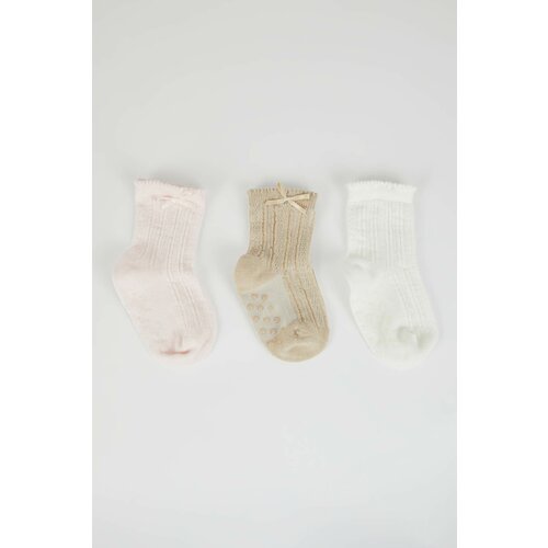 Defacto baby girl 3-pack cotton long socks Cene
