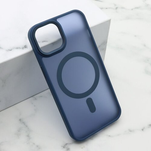 Maska silky magsafe za iphone 14/ plava Slike