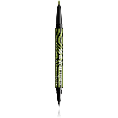 NYX Professional Makeup X Beetlejuice tekoče črtalo - Pinstripe Duo Liner - 03 Green Chrome Cene