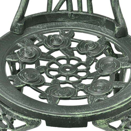 Bistro 3-dijelni bistro set od lijevanog aluminija zeleni Slike
