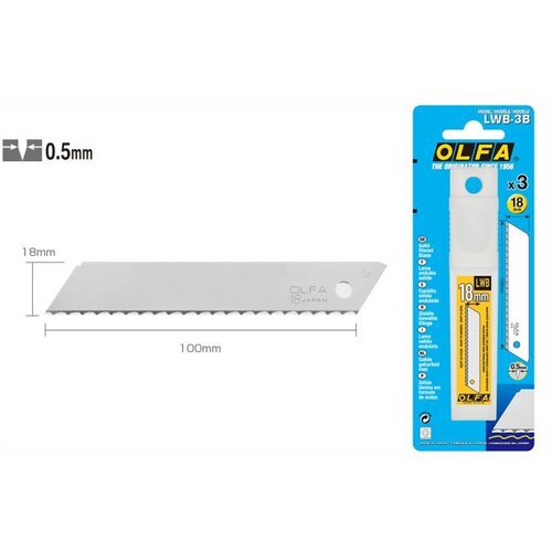 OLFA 3x OLFA LWB-3B ostro rezilo za rezanje izolacije 18mm, (5000358722) Slike