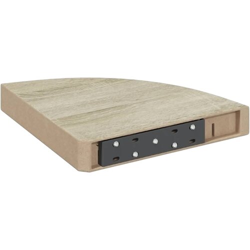  Kutne zidne police 4 kom boja hrasta i bijele 25x25x3,8 cm MDF Slike