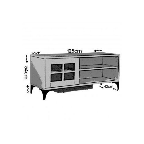 Woody Fashion tv polica revival 125Lk white Slike