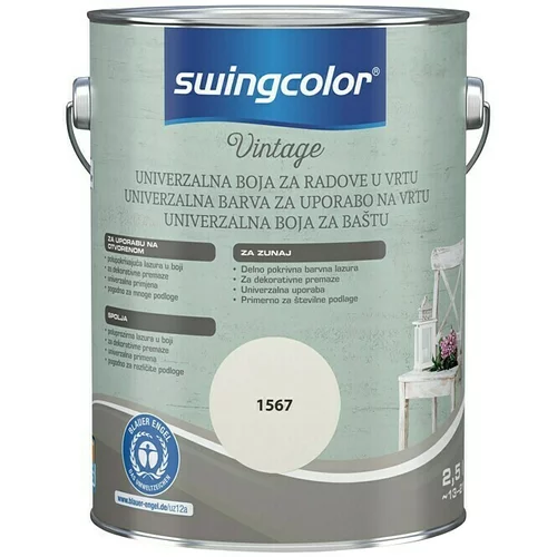 SWINGCOLOR Univerzalna barva za uporabo na vrtu Vintage (2,5 l, svilnato bela, mat)