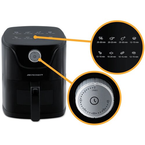 Berdsen BD-654 Air fryer 2,5 L črn &amp;ndash; brezma&amp;scaron;čobna friteza za hrustljave in okusne obroke Slike