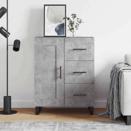 vidaXL Komoda betonsko siva 69,5x34x90 cm inženirski les Cene