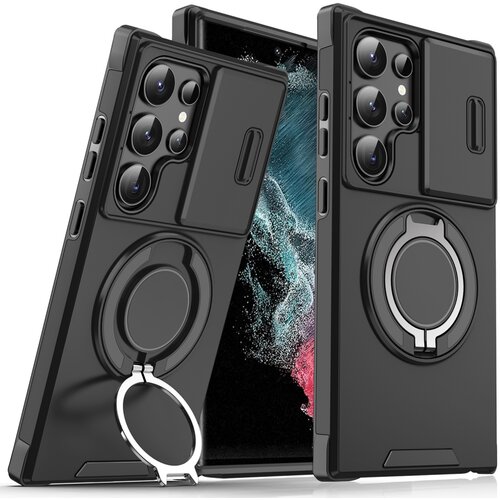 Torbica camshield ring stand za samsung S908B galaxy S22 ultra crna Slike