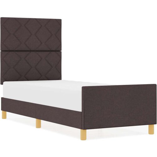 VidaXL Krevet Tamnosmeđi 80x200 cm od tkanine Slike