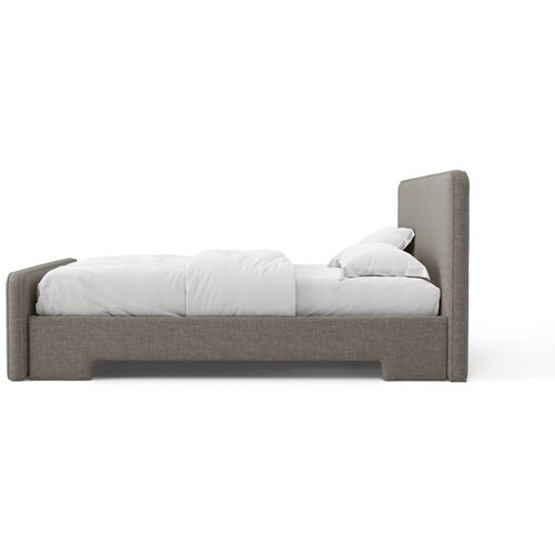 Micadoni Sivi tapecirani bračni krevet s podnicom 140x200 cm Eda &amp;ndash; Slike