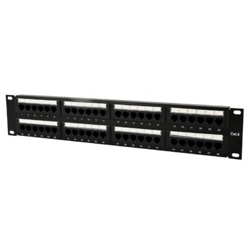 Gembird NPP-C648CM-001 Cat.6 48 port patch panel with rear cable management Cene