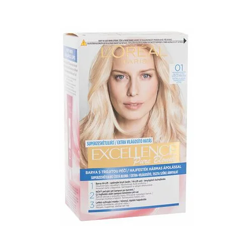 L´Oréal Paris excellence Creme Triple Protection barva za lase 48 ml odtenek 01 Lightest Natural Blonde poškodovana škatla