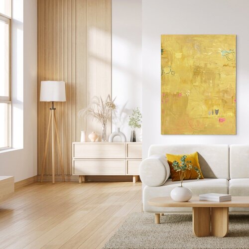 Malerifabrikken Ročno naslikana slika na platnu 88x118 cm Yellow Petite &amp;ndash; Slike