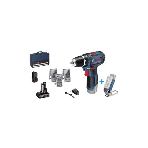 Bosch GSR 12V-15 + GLI DeciLED akumulatorska bušilica 12 V 2 Ah, 4 Ah li-ion uklj. akumulatorska lampa, Cijene