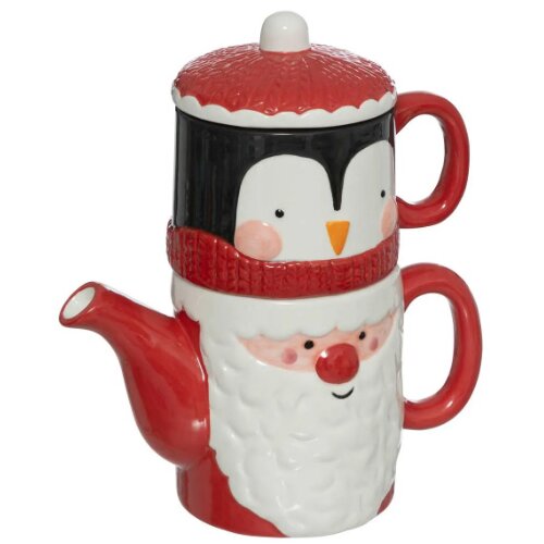 Feeric Novogodišnji čajnik sa šoljom h18 deda mraz/pingvin (199222) Cene