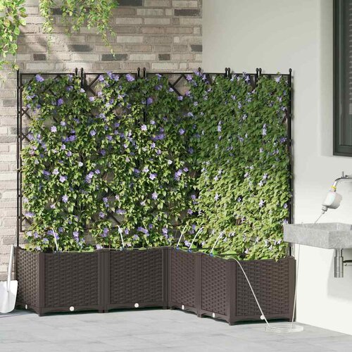  Vrtna saksija 5 pcs Smeđa 120 x 120 x 142 cm Plastika Slike
