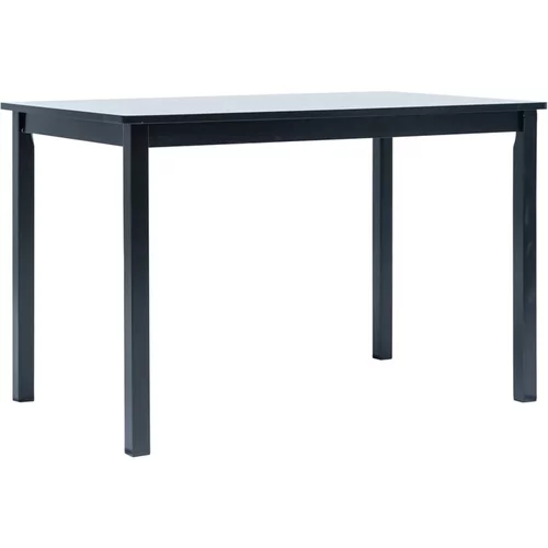  Jedilna miza črna 114x71x75 cm trles kavčukovca