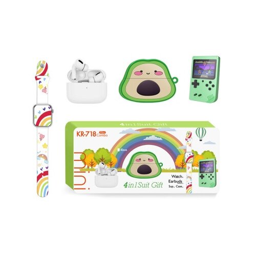  Karler bass k718-combo set (mini watch, konzola, tws bluetooth slusalice + futrola za slusalice avocado) ( IT1217 ) Cene