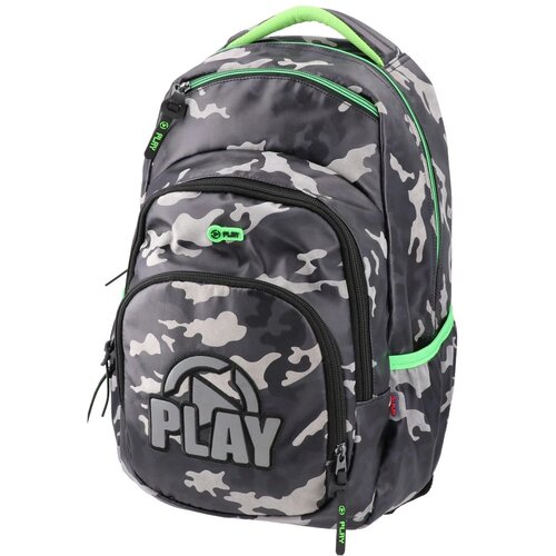 Play Školski ranac za dečake Winter Camo Cosmo, 46x31x28cm, Crno - sivi Cene