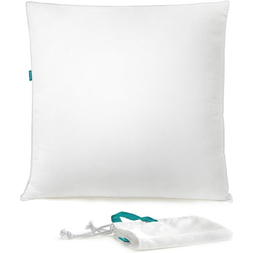 Songmics blazina, 80 x 80 cm, polnilo 1500 g, mehka prevleka iz brušenega poliestra, blazina, pralna v pralnem stroju na 60°, z vrečko za shranjevanje, cloud white TBP002W01, (21389171) Cene